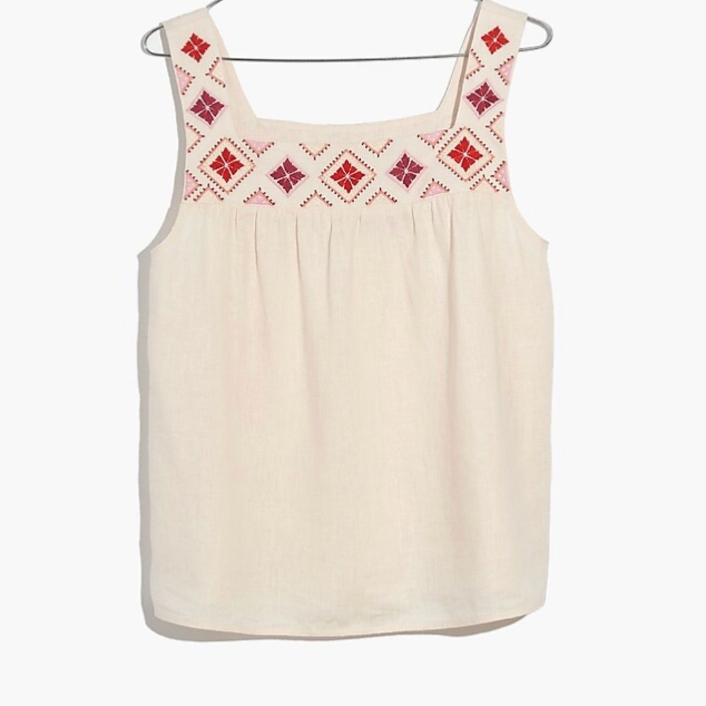 Embroidered Island Tank Top